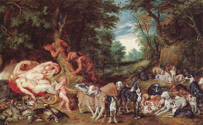 Peter Paul Rubens Nymphen Satyrn und Hunde Germany oil painting art